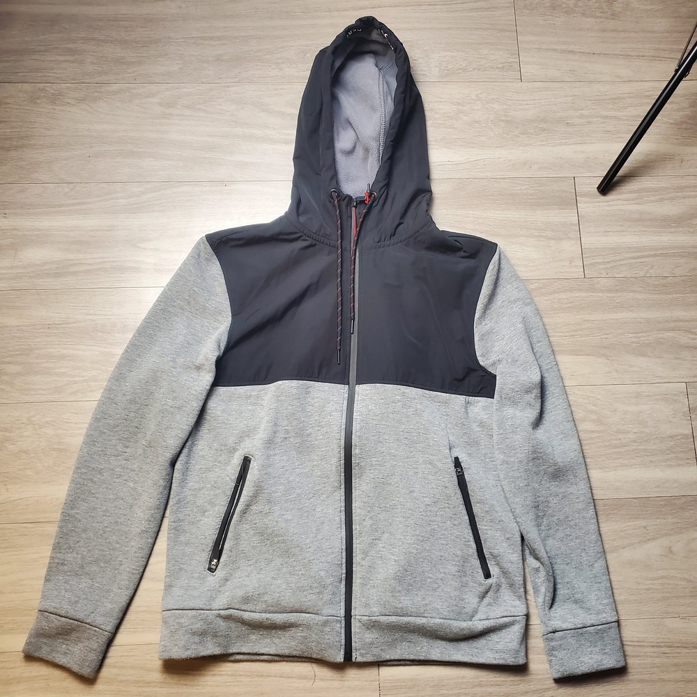 Aeropostale Air Softspun Tech Fleece Full-Zip Hoodie Womens Large Colorblock